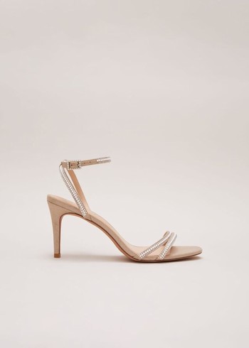 Phase Eight Pearl Embellished Barely There Heels Metal Canada | ETYLON-786